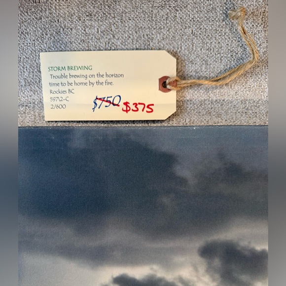 Rocky Mountains BC Canada “Storm Brewing” photograph canvas wall art (2/600) - Picture 3 of 5